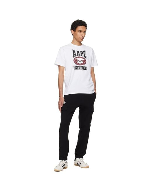 Aape By A Bathing Ape Black Aape Now Sweatpants for men