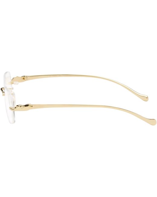 Cartier Metallic Rimless Panther Glasses for men