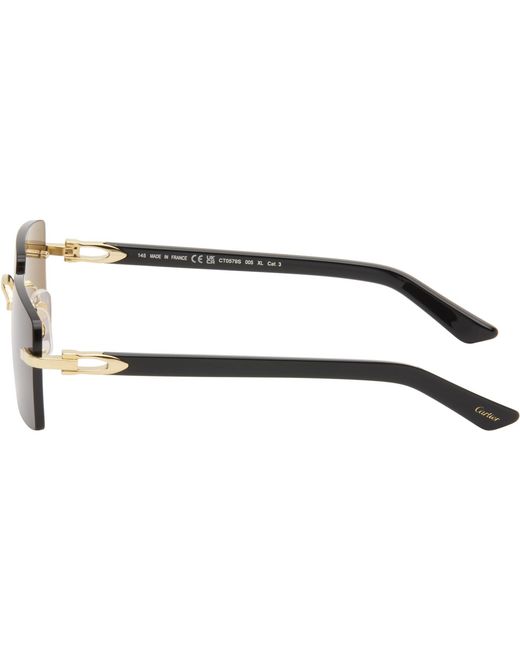 Cartier Black Core Range Signature C Sunglasses for men