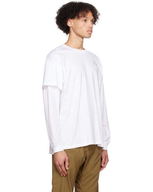 Acronym White Laye Long Sleeve T-shirt for men