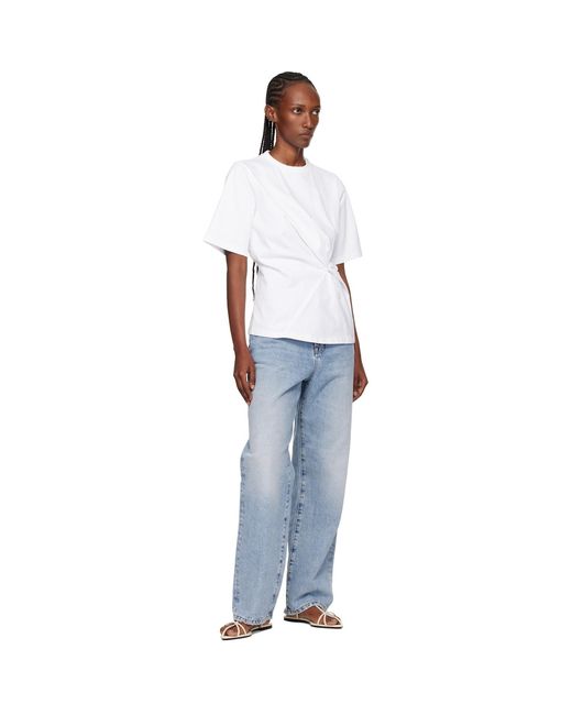 Rohe White Reinvented Twisted T-Shirt