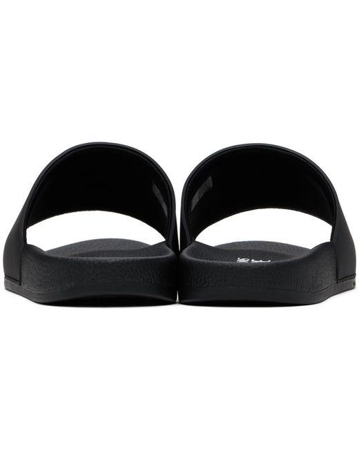 メンズ Versace Jeans Couture エンボス プールスライド Black