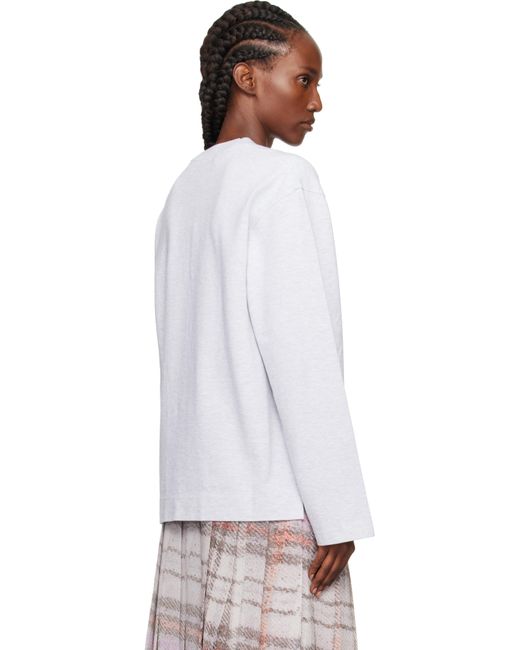 Acne White Embroidered-Logo T-Shirt