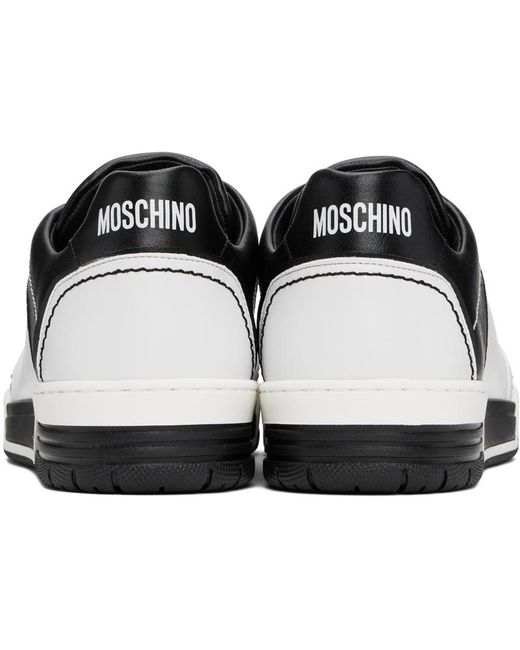 Moschino Black & White Streetball Sneakers for men