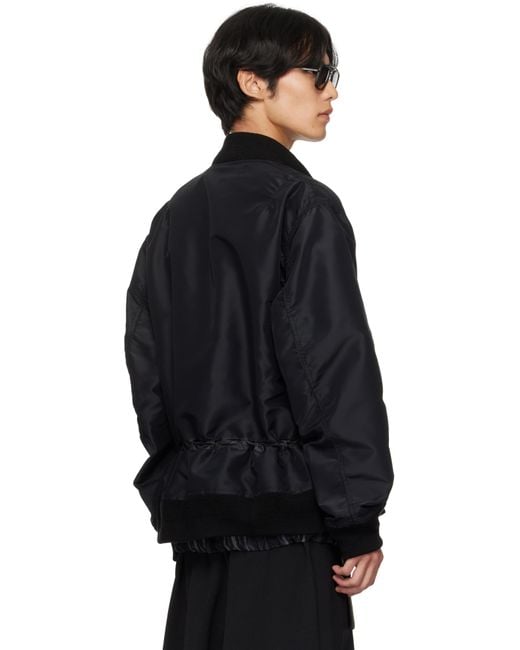 sacai 24SS Nylon Bomber ボンバージャケット 3 ブラック Sacai