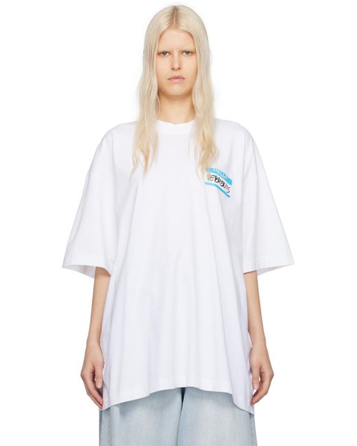 Vetements White 'my Name Is ' T-shirt
