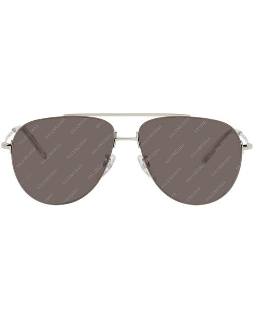 Balenciaga Metallic Logo Aviator Sunglasses for men