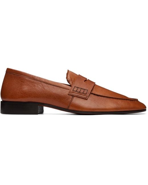 Dries Van Noten Brown Tan Leather Loafers for men