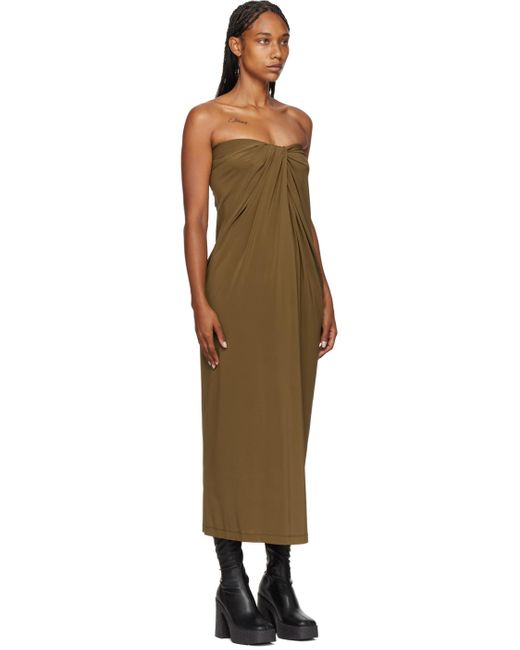 Rosetta Getty Black Ssense Exclusive Knotted Midi Dress