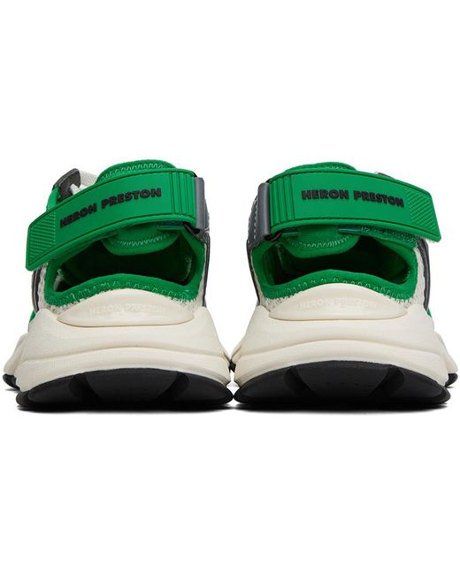 Heron Preston Green & Gray Block Stepper Sandal Sneakers