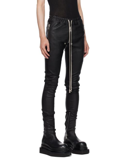 Rick Owens Black Gary Leather Pants for men