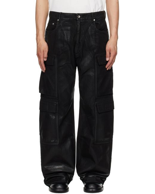 メンズ Rick Owens ブラック Hollywood Double カーゴジーンズ Black