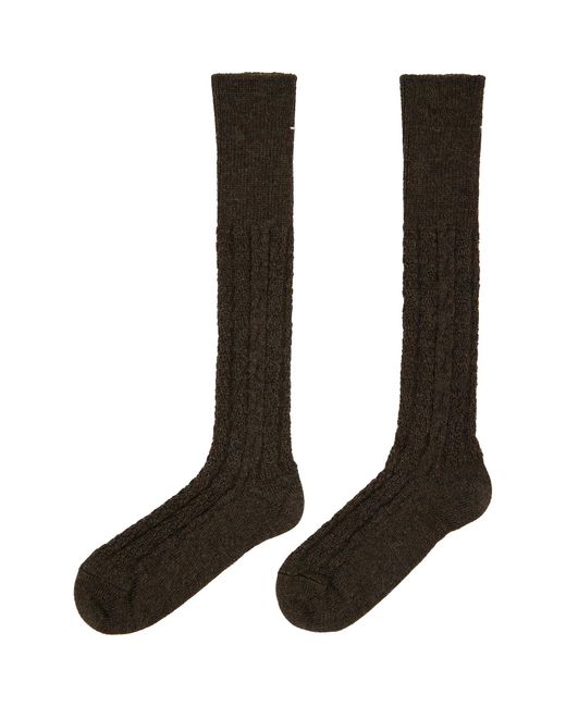 Maison Margiela Black Bootleg Socks for men