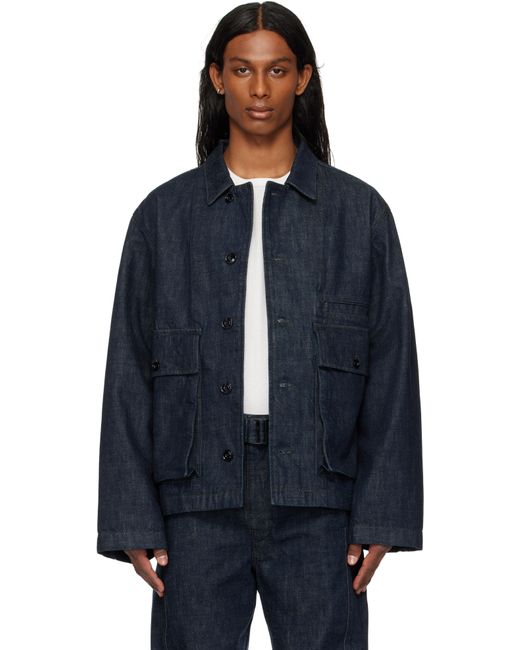 Lemaire Blue Boxy Denim Jacket for men
