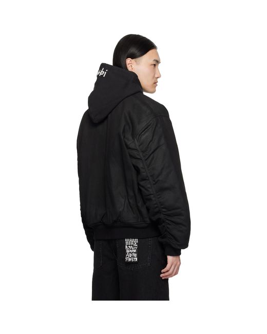 Ksubi Black Sin City Plated Waxed Jacket for men