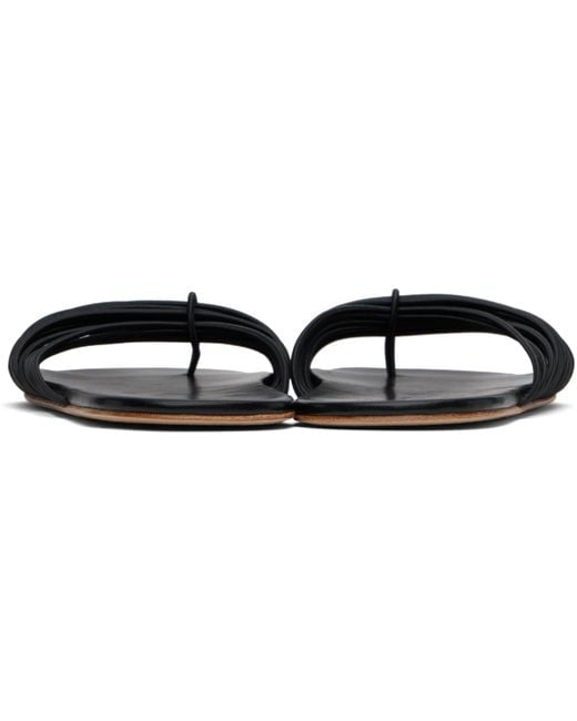 The Row Black Sara Slide Sandals