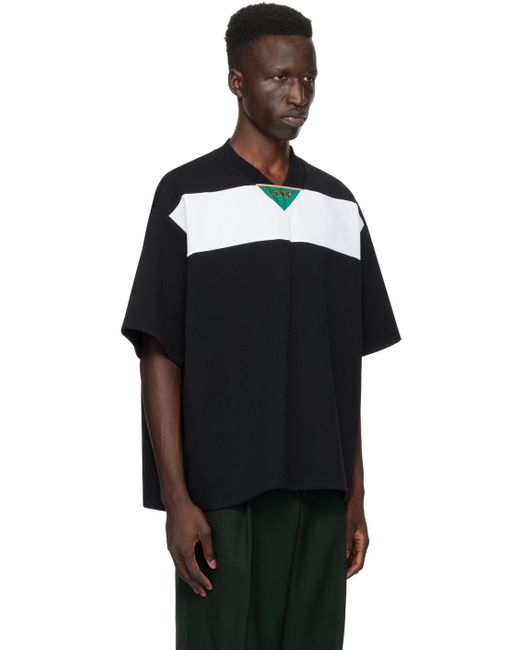 Kolor Black V-neck T-shirt for men