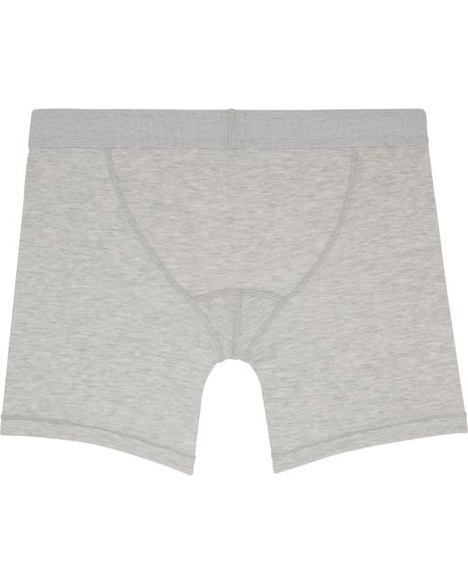 Skims Gray Three-Pack Cotton 5 Boxer Briefs for men