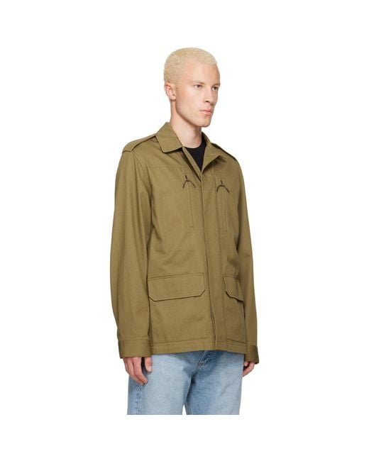 A.P.C. Green Khaki Military-Style Jacket for men