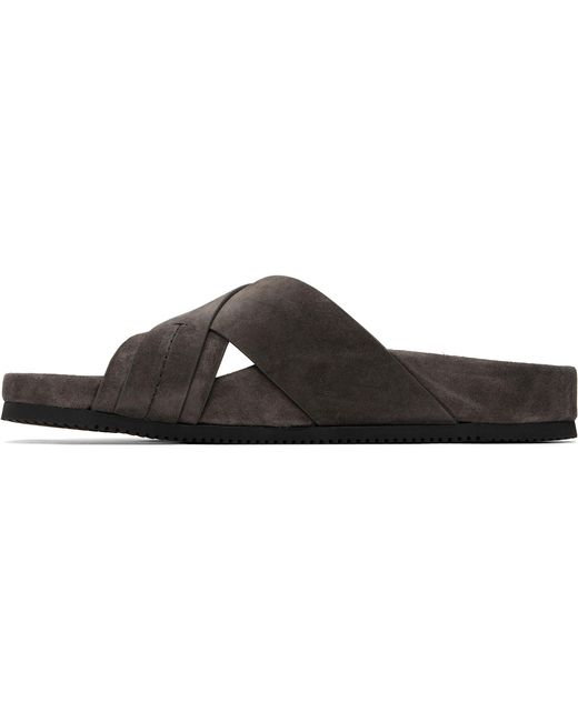 Tom Ford Black Suede Wicklow Slides for men