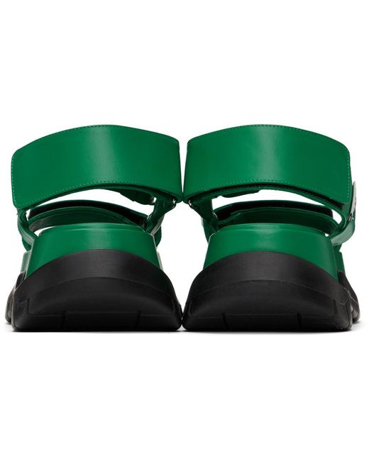 Sunnei Green Ssense Exclusive Platform Sandals