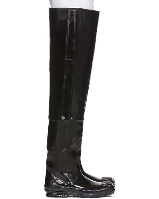 Maison Margiela Rubber Thigh-high Boots in Black for Men | Lyst UK