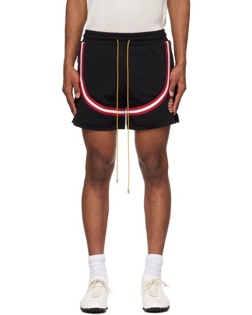 Rhude Black Crest Veille Track Shorts for men