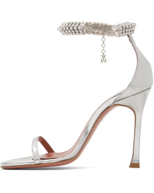 AMINA MUADDI White Iman Sandal Heeled Sandals