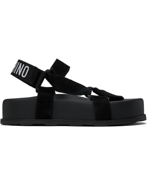 Moschino ブラック スエード サンダル Black