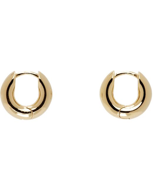 Boucles d'oreilles à anneau dorées Hatton Labs pour homme en coloris Black