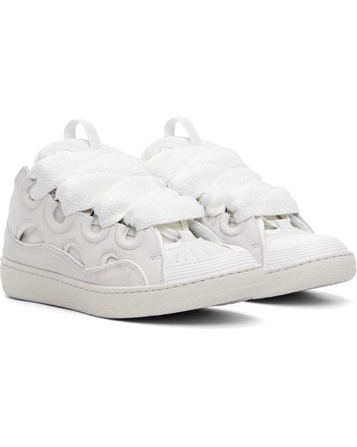 Lanvin White Curb Sneakers for men
