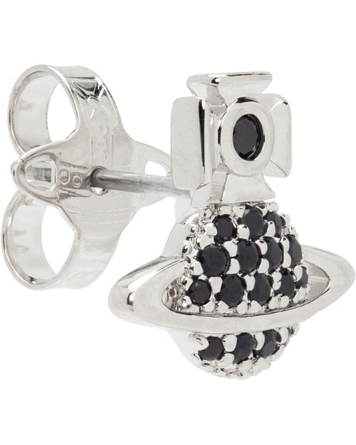 Vivienne Westwood Black Tamia Single Stud Earring for men
