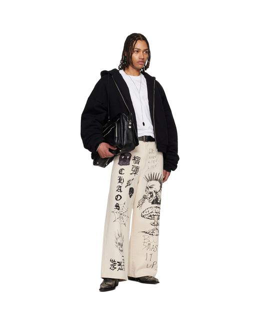 Lu'u Dan Natural Off- Collar Jeans for men