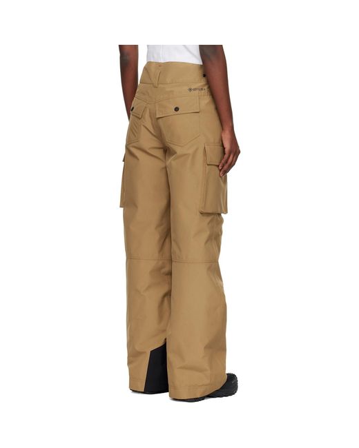 Moncler Natural Tan Padded Gore-Tex Ski Pants