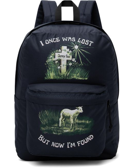 Jenny Fax ネイビー 'I'M Found' バックパック Black