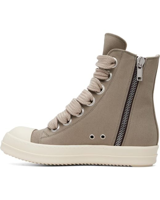 Rick Owens Natural Taupe Tower Jumbolace Sneaks Sneakers for men