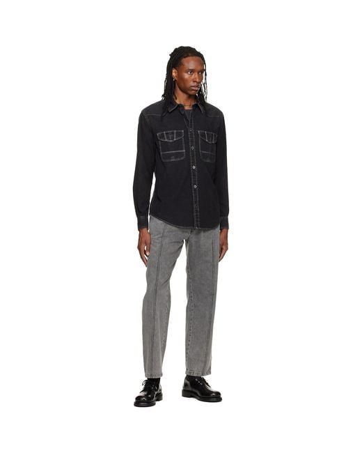 Isabel Marant Black Viken Denim Shirt for men