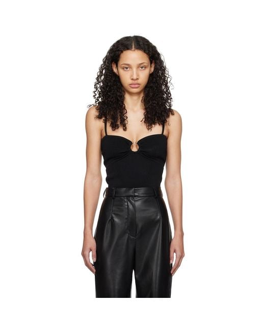 Nanushka Black Savera Tank Top