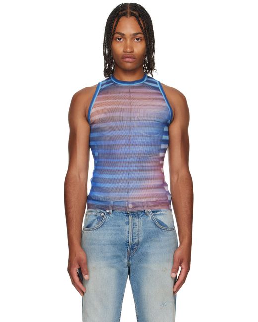 Jean Paul Gaultier Blue 'The Air' Tank Top for men