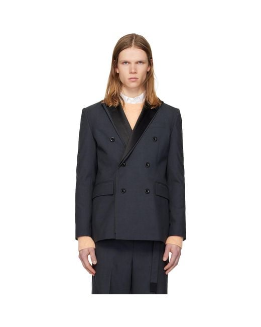 Sacai Black Suiting Blazer for men