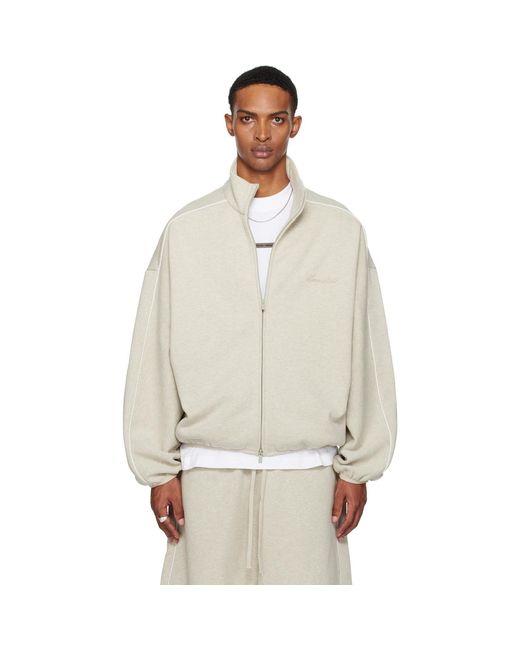 Fear Of God Natural Modern Fit Fleece Track Jacket for men