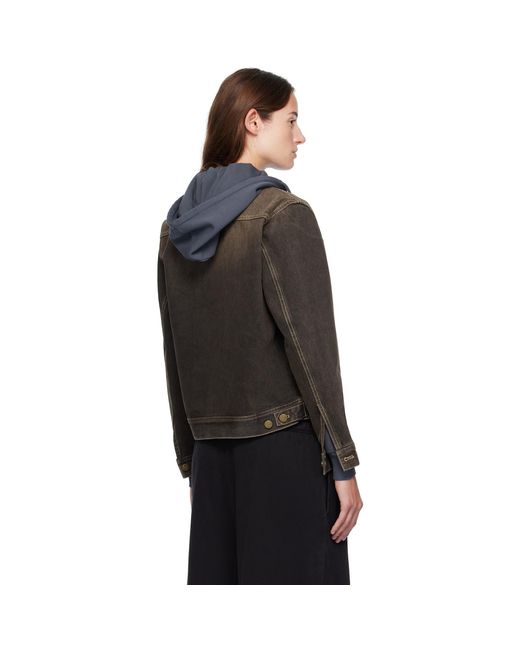Carter Young Black Overdyed Arch Denim Jacket