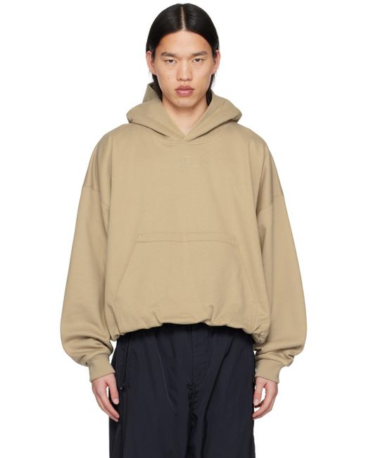 Wooyoungmi Natural Over Fit String Hoodie for men