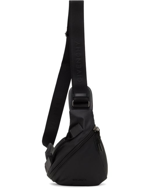 Petit sac triangulaire noir à glissière à logos g Givenchy pour homme en coloris Black
