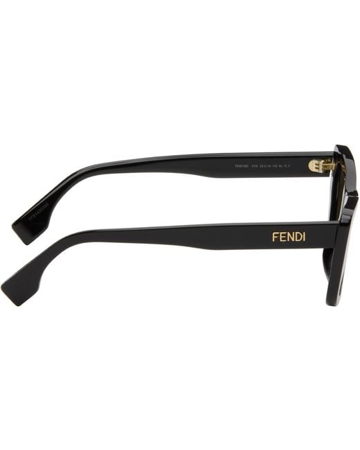 Fendi Black Lettering Sunglasses for men