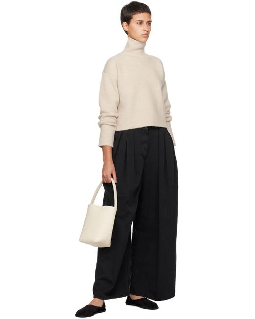 The Row Black Off-white Erise Turtleneck