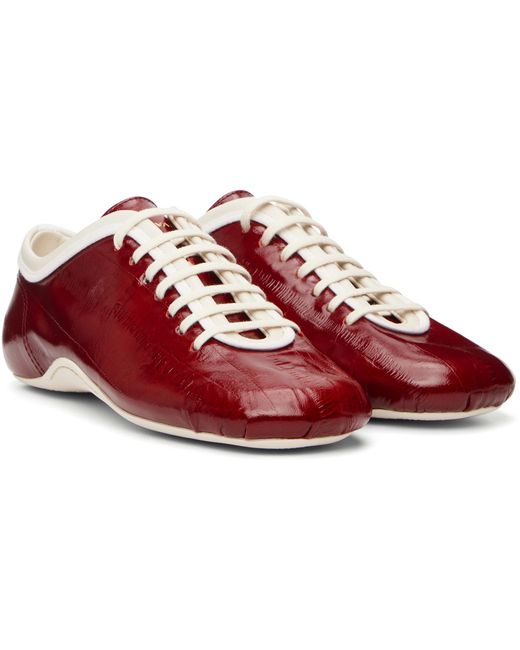 Dries Van Noten Red Ballerina Sneakers