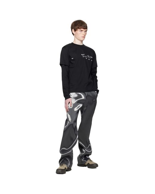 HELIOT EMIL Black Fulgens Longsleeve T-Shirt for men