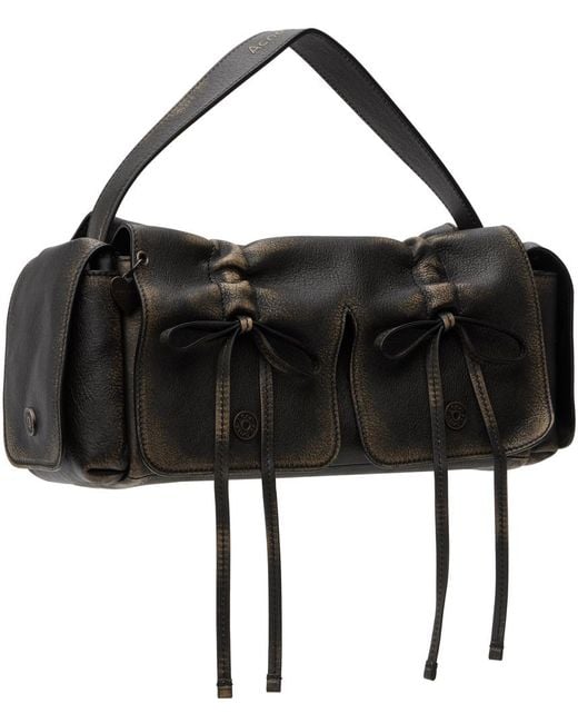 Sac brun à poches Acne en coloris Black