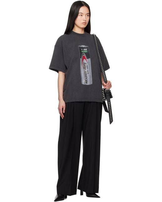 Alexander Wang ブラック トロピカルウール バルーンパンツ Black